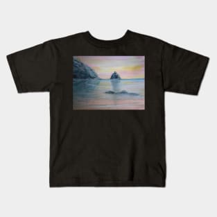 Pembrokeshire Sunset. Church Rock Kids T-Shirt